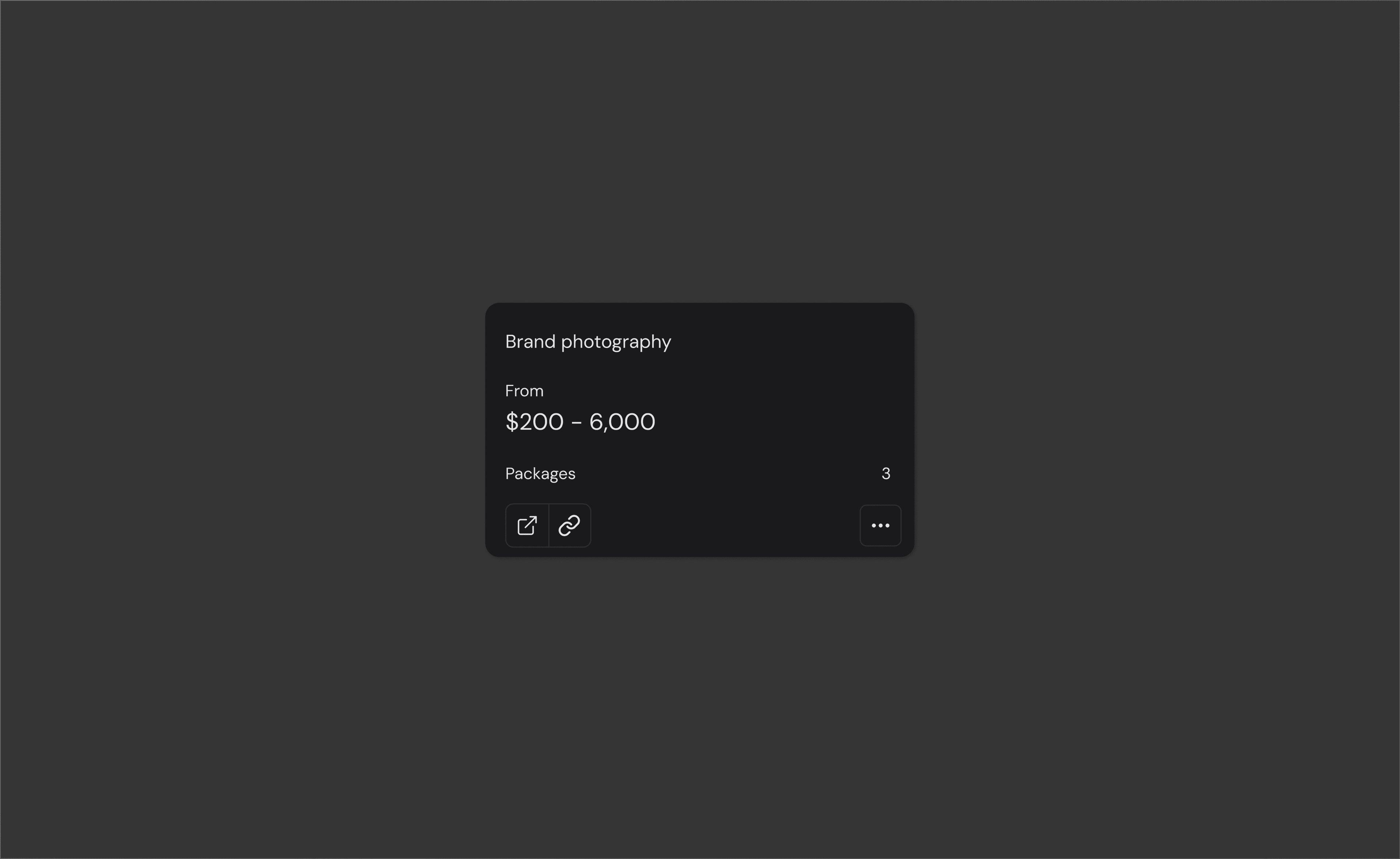 Service card — Brand photography